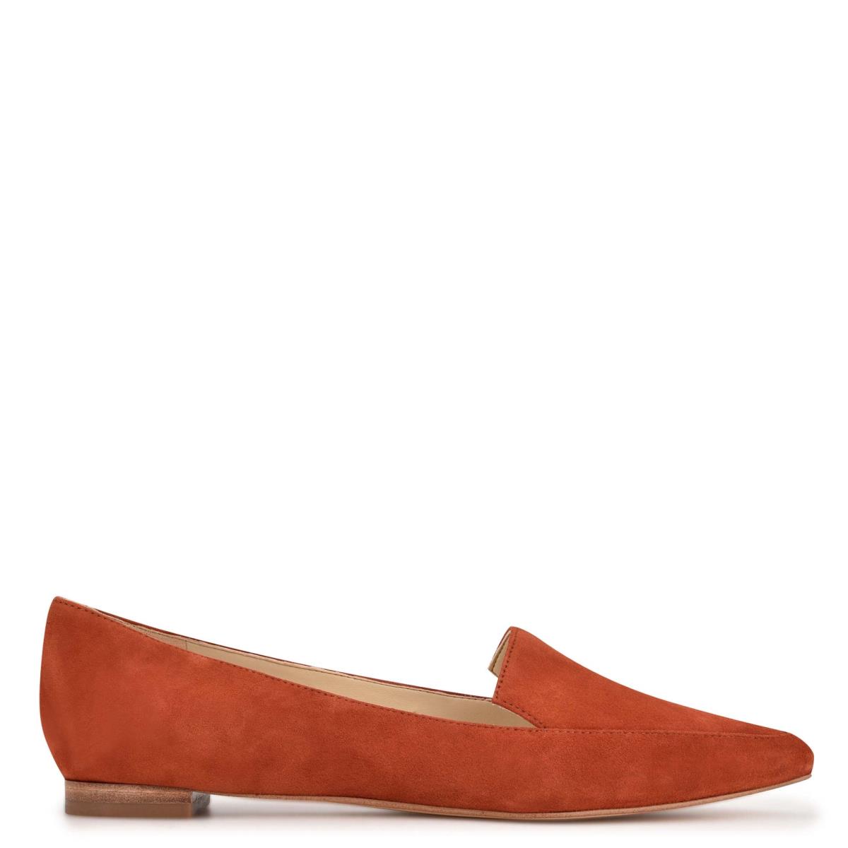 Red Women\'s Nine West Abay Smoking Flats | IWXQ51326