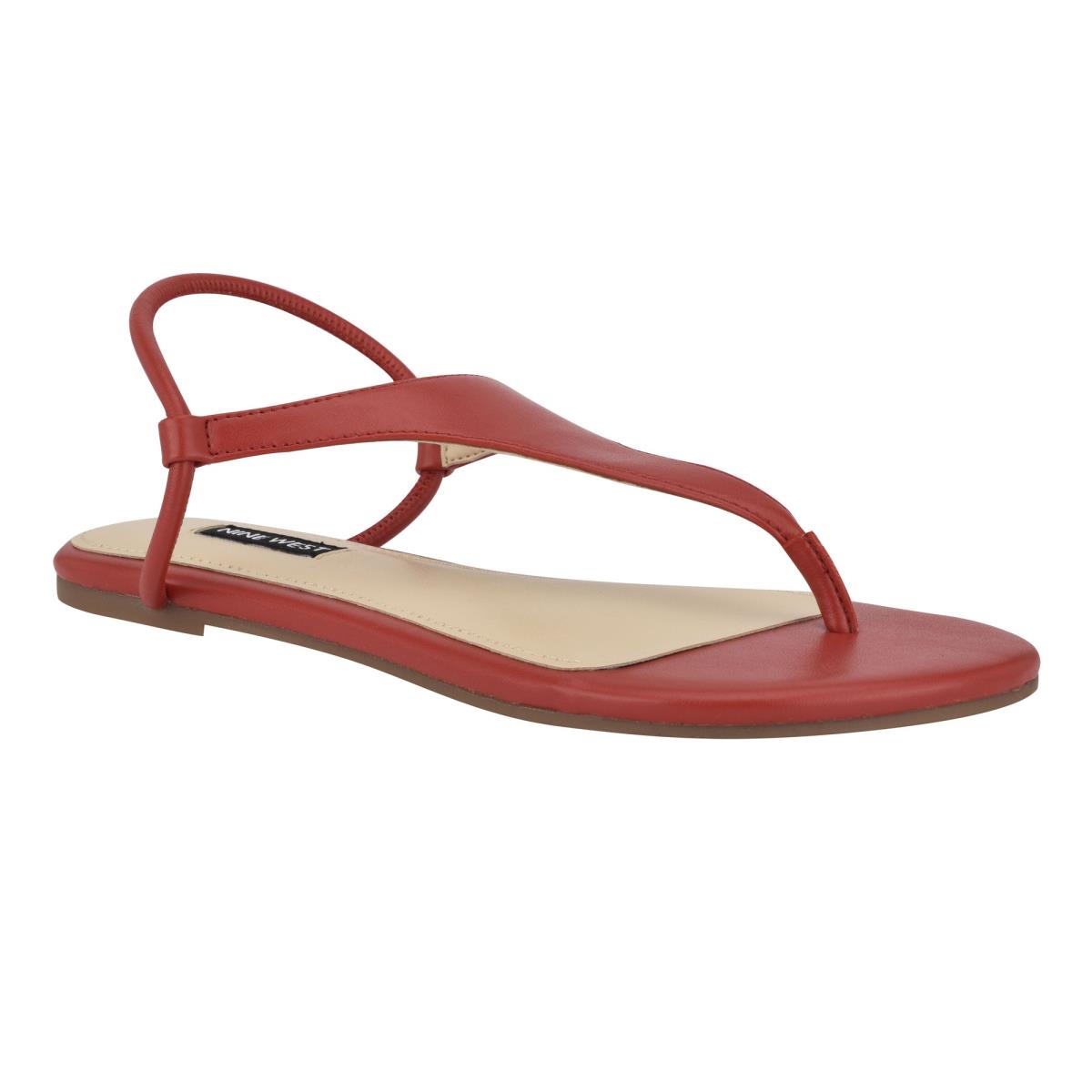 Red Women's Nine West Braydin Stretch Flat Sandals | HKCQ30761