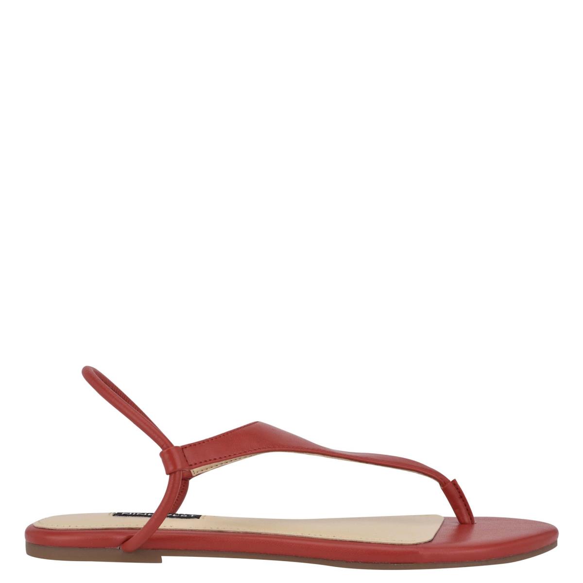 Red Women\'s Nine West Braydin Stretch Flat Sandals | HKCQ30761