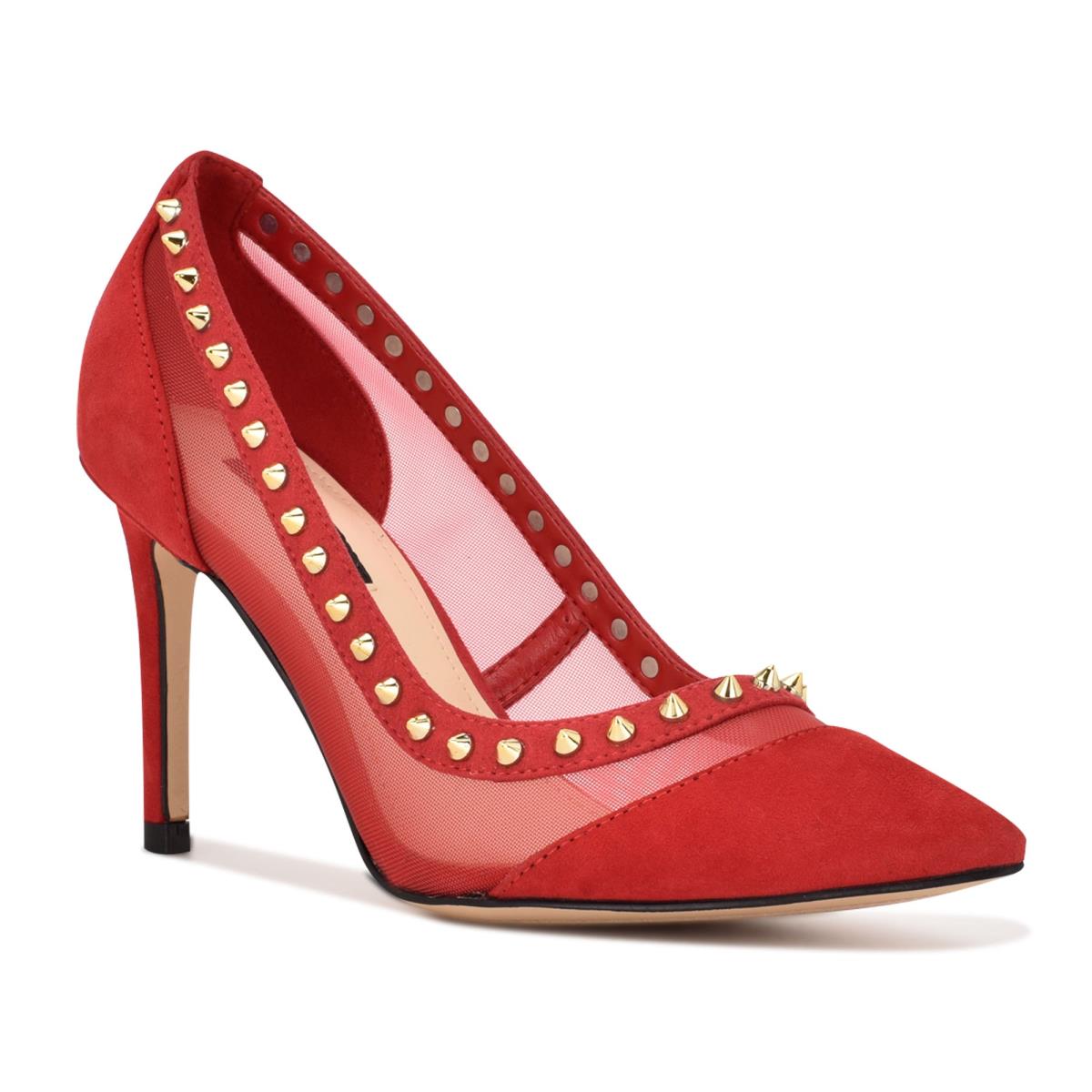 Red Women's Nine West Erian Pointy Toe Pumps | VMBE39706