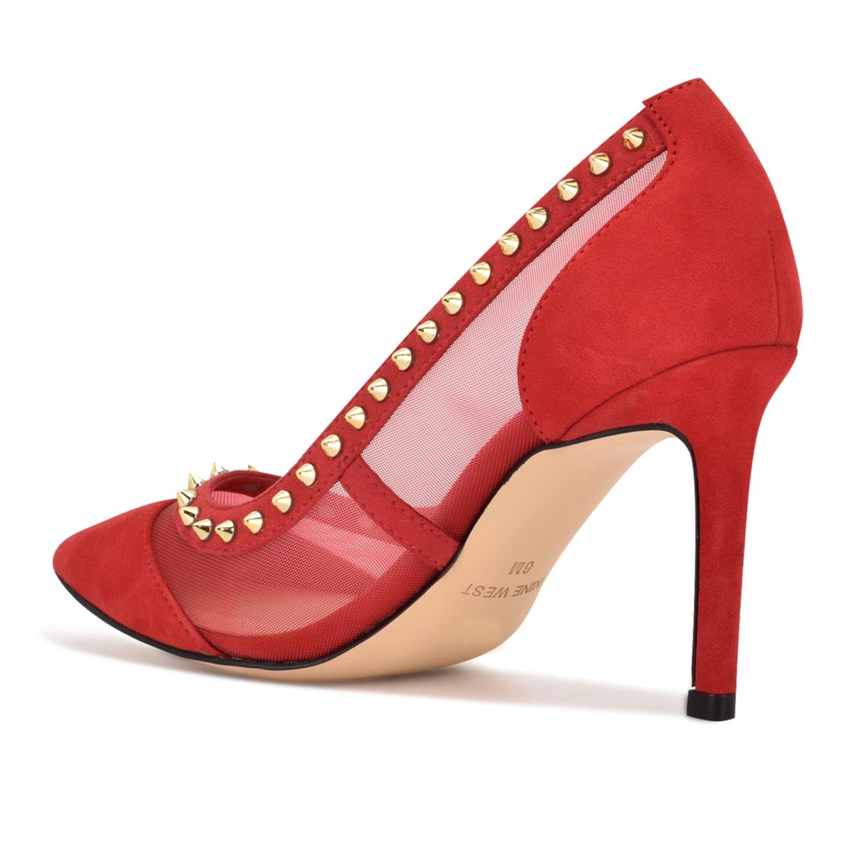 Red Women's Nine West Erian Pointy Toe Pumps | VMBE39706