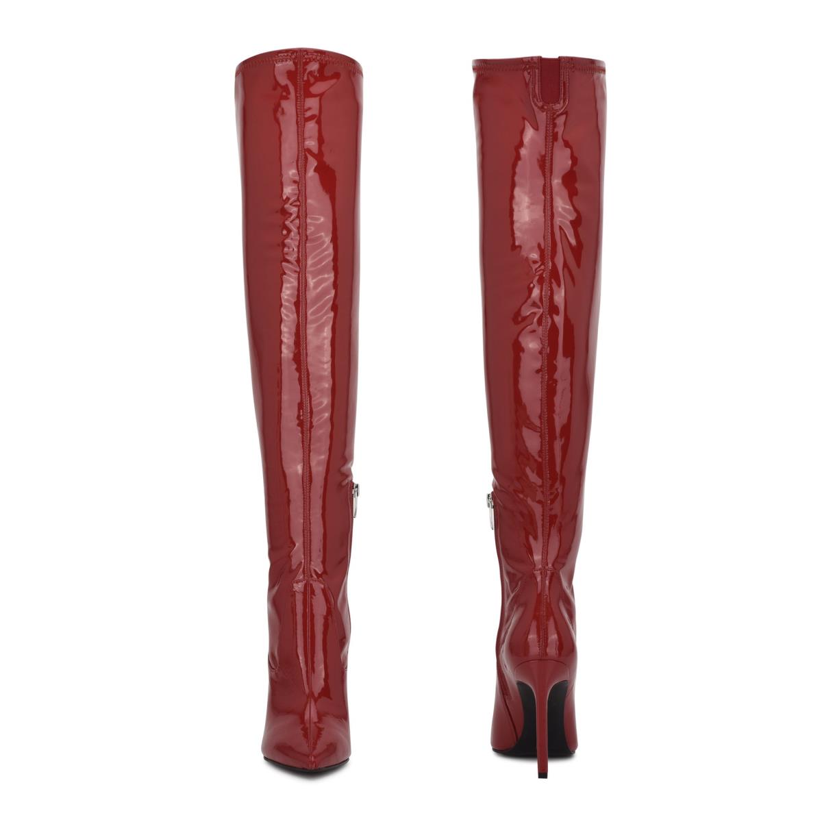 Red Women's Nine West Tacy Over The Knee Boots | VKOM39628