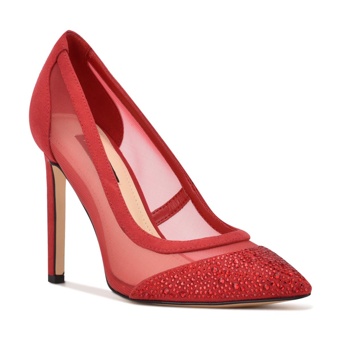 Red Women's Nine West Tayen Dress Pumps | WGFT19706