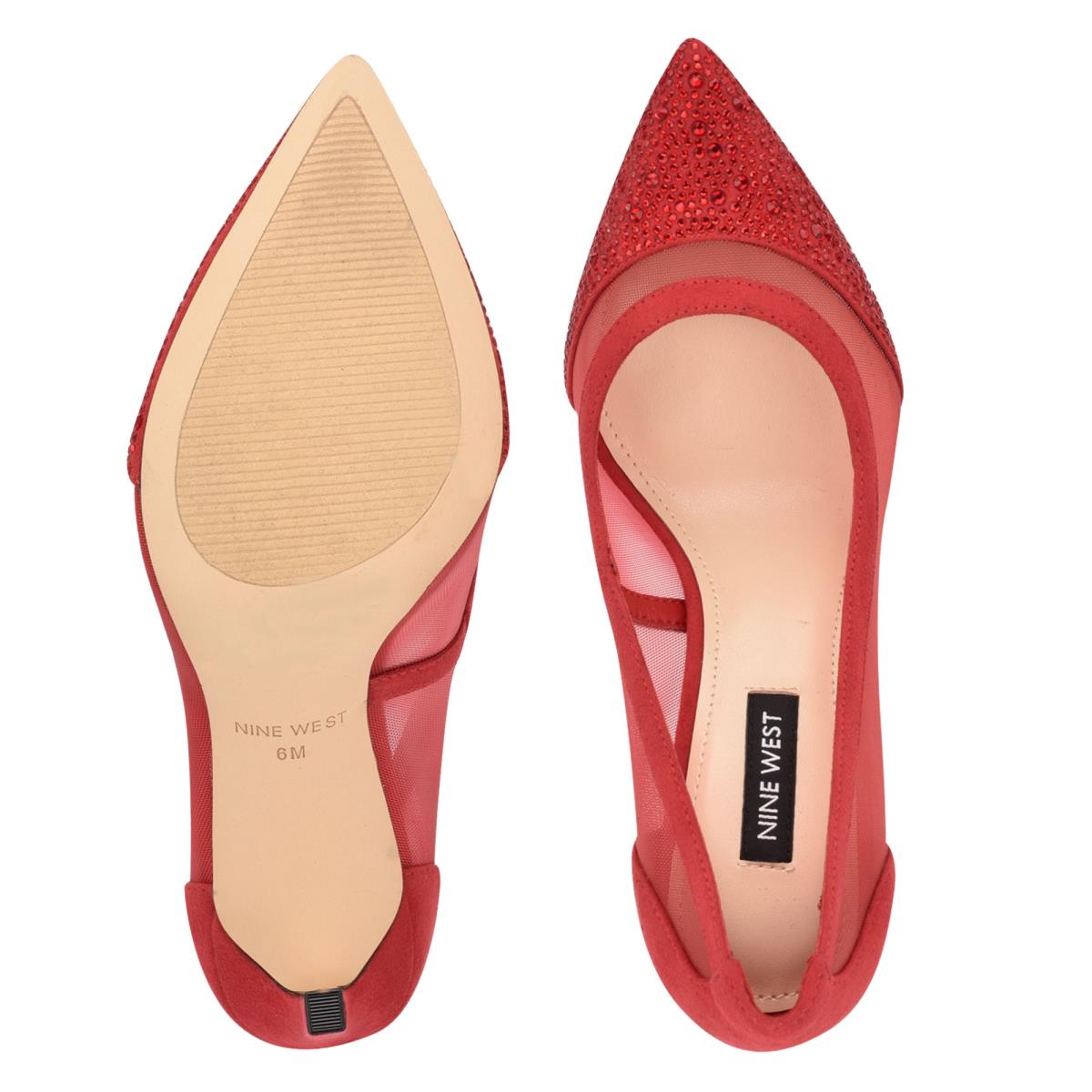 Red Women's Nine West Tayen Dress Pumps | WGFT19706