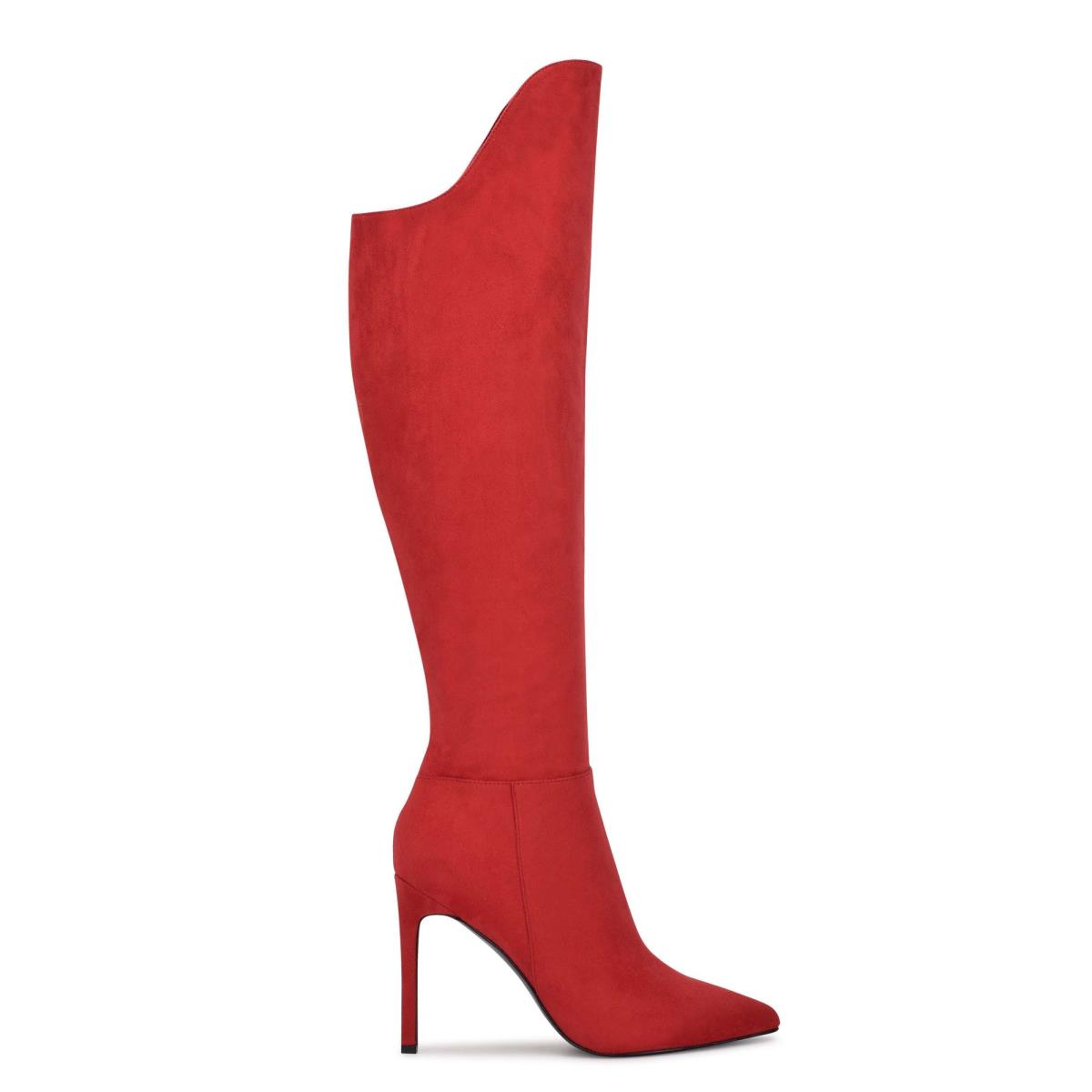 Red Women\'s Nine West Teleena Heeled Boots | CGKS20753