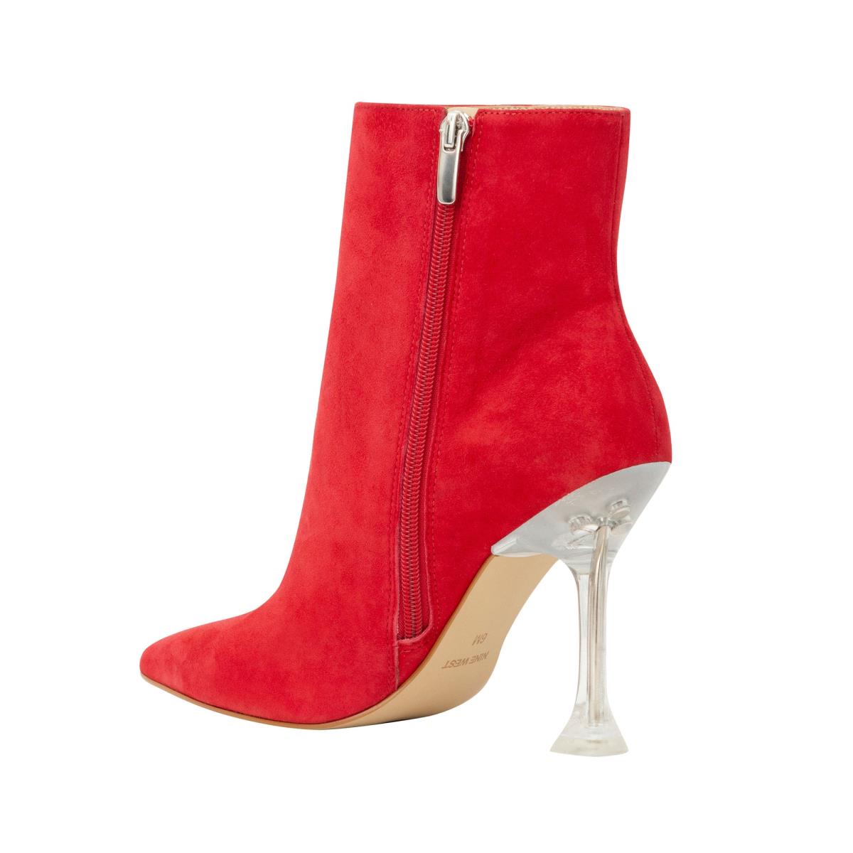 Red Women's Nine West Tonight Dress Booties | IBKH50163