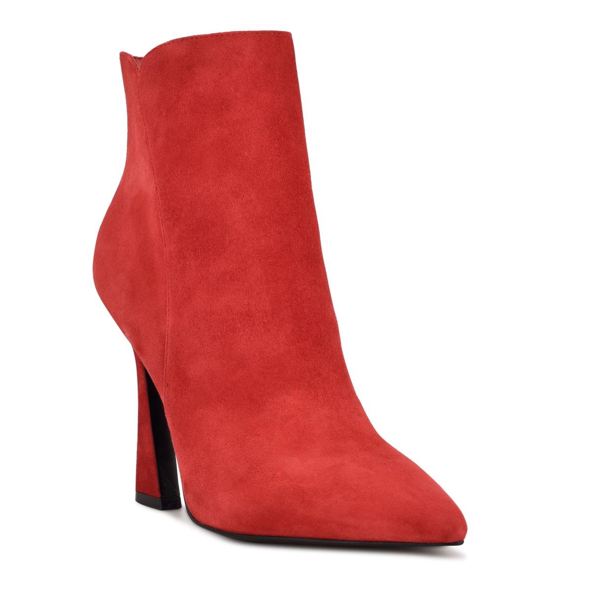 Red Women's Nine West Torrie Dress Booties | SFGV25097