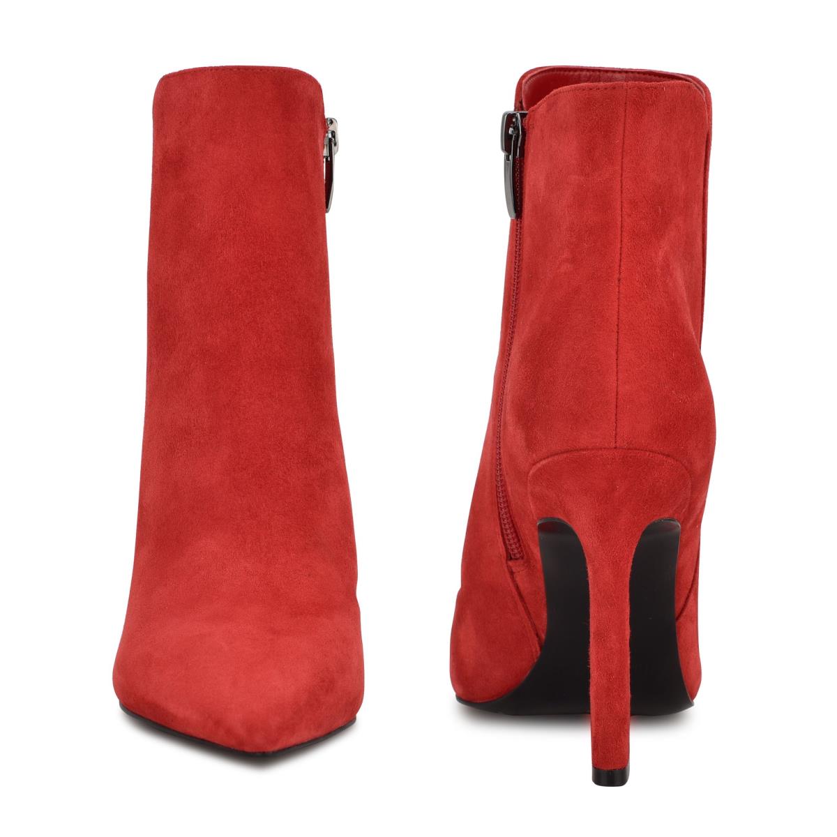 Red Women's Nine West Torrie Dress Booties | SFGV25097