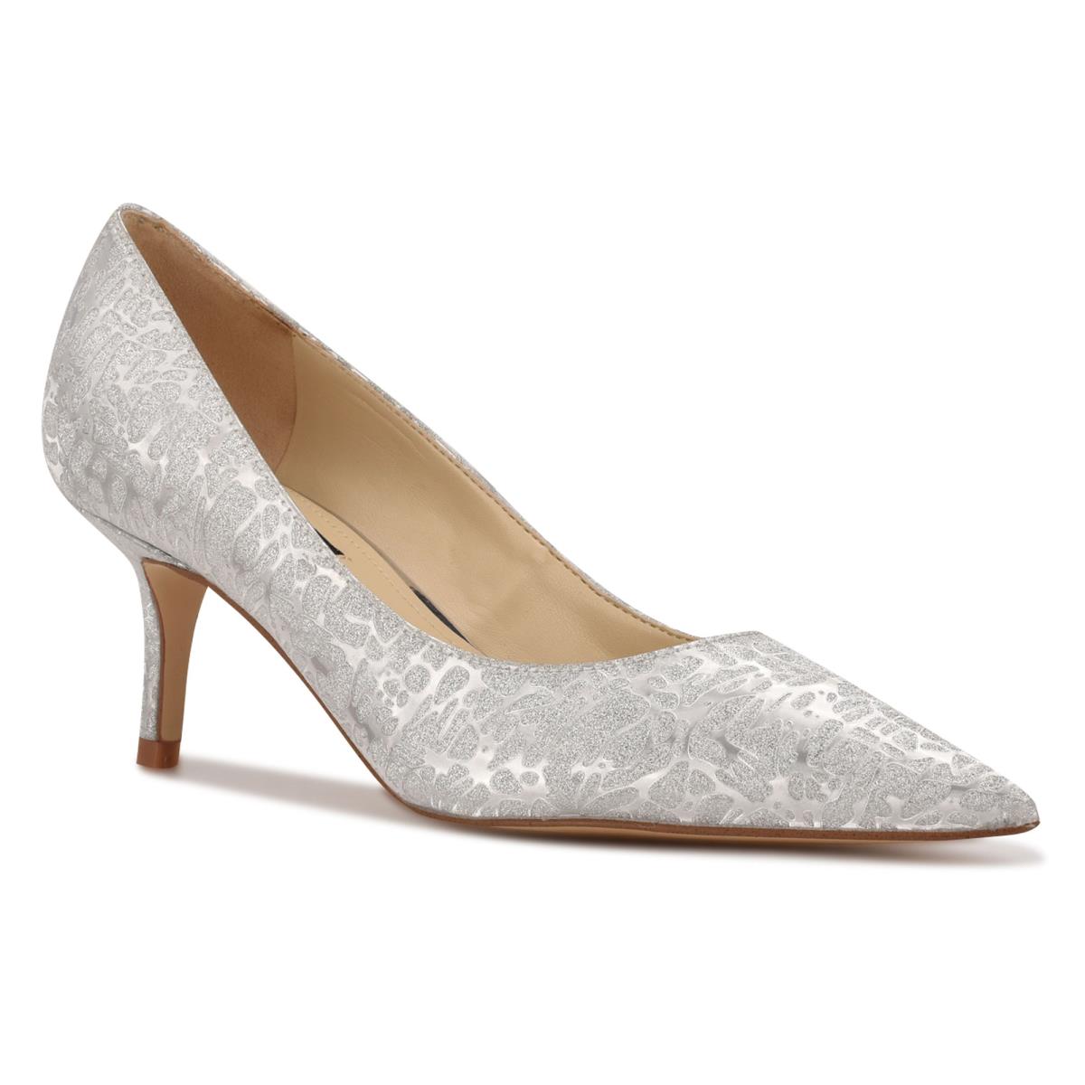 Silver / Leopard Women's Nine West Arlene Pointy Toe Pumps | XZHE39205