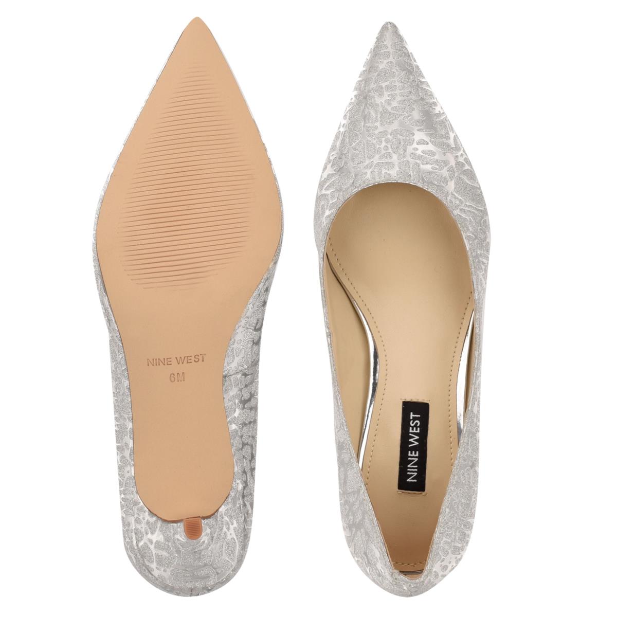 Silver / Leopard Women's Nine West Arlene Pointy Toe Pumps | XZHE39205