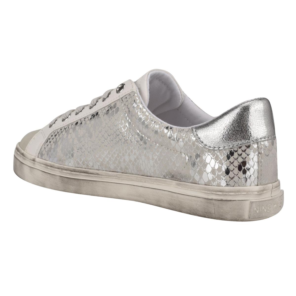 Silver Women's Nine West Best Casual Sneakers | QWSJ40821