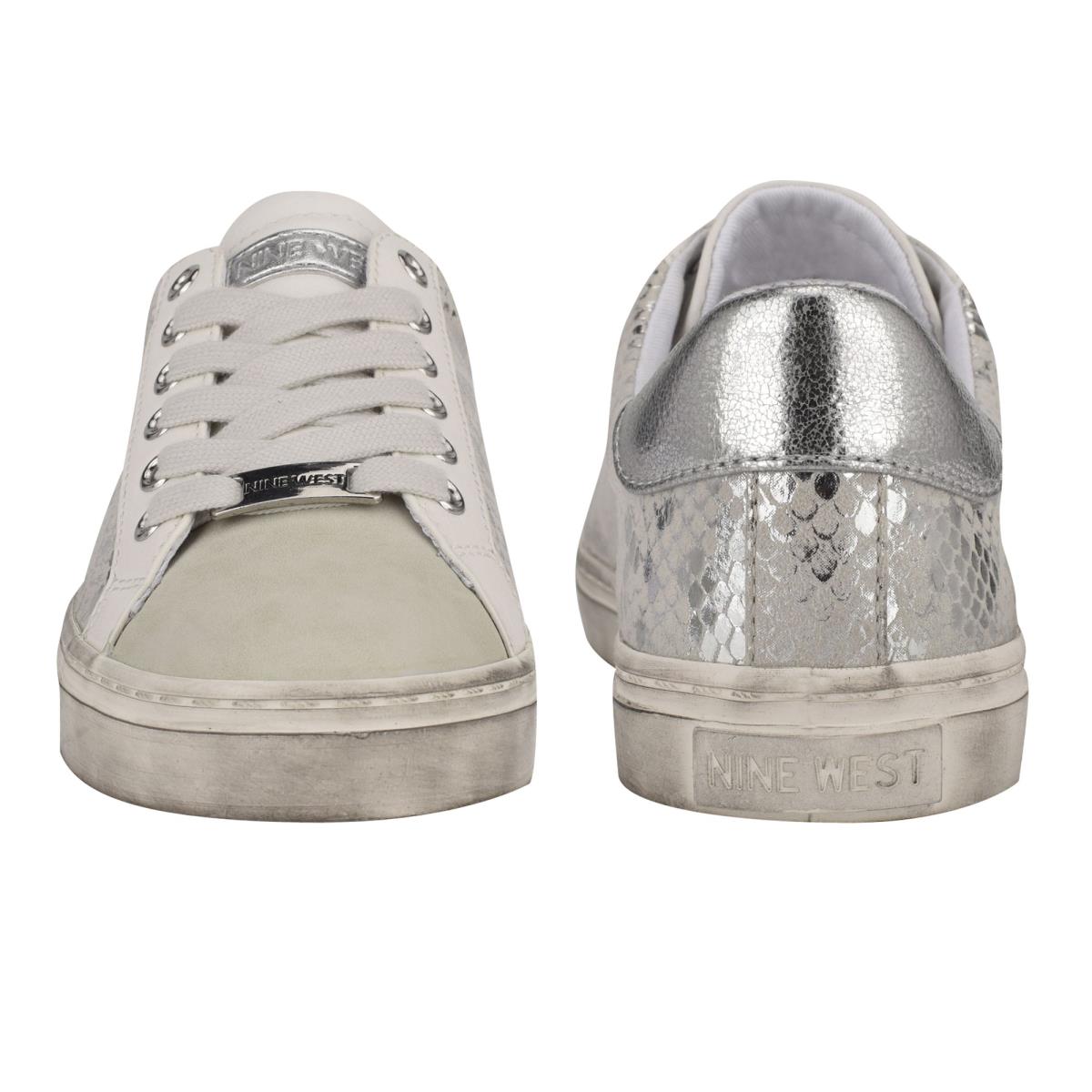 Silver Women's Nine West Best Casual Sneakers | QWSJ40821