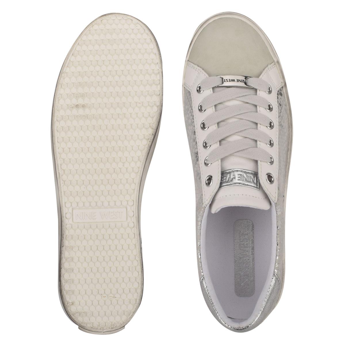 Silver Women's Nine West Best Casual Sneakers | QWSJ40821