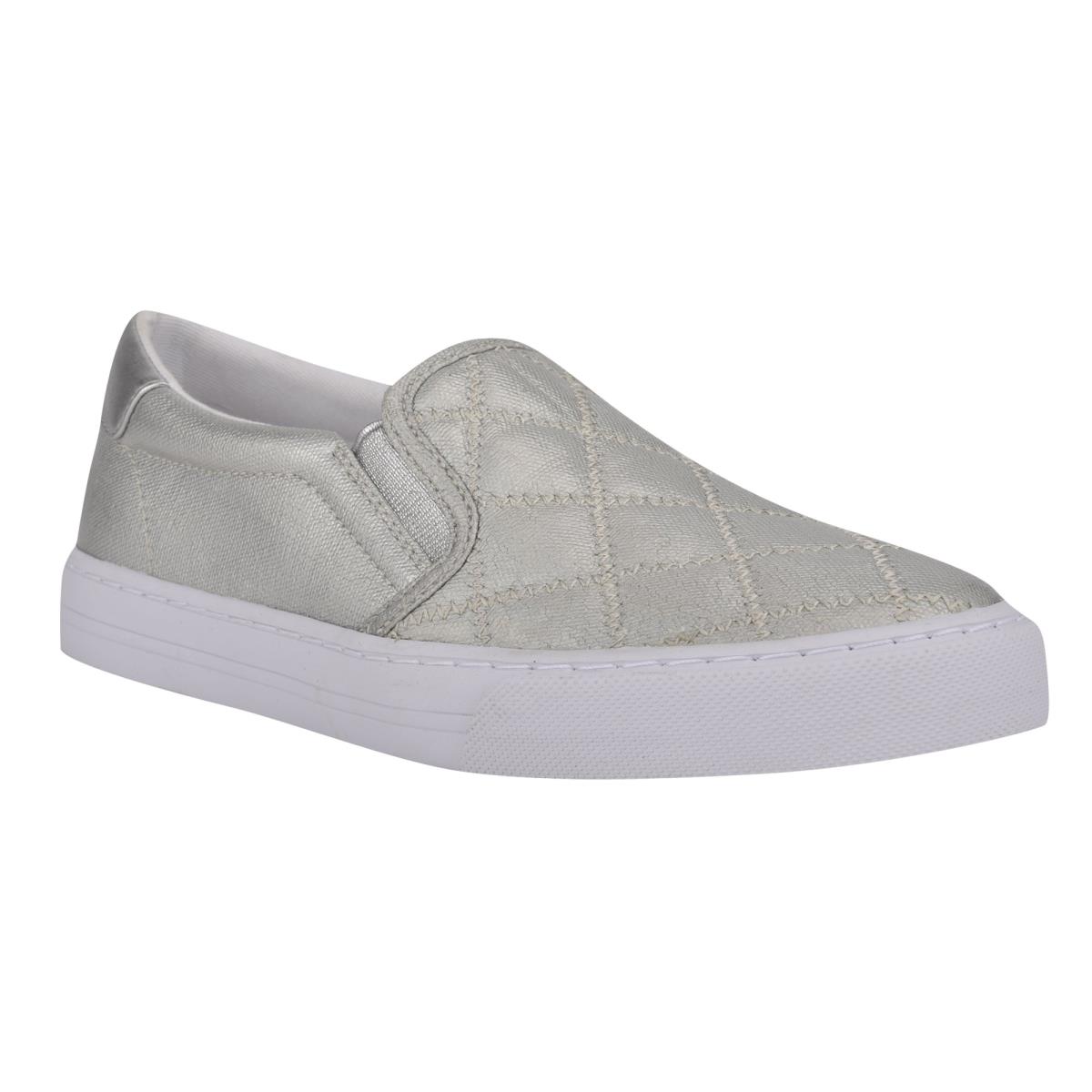 Silver Women's Nine West Lala Slip On Sneakers | QAED35912