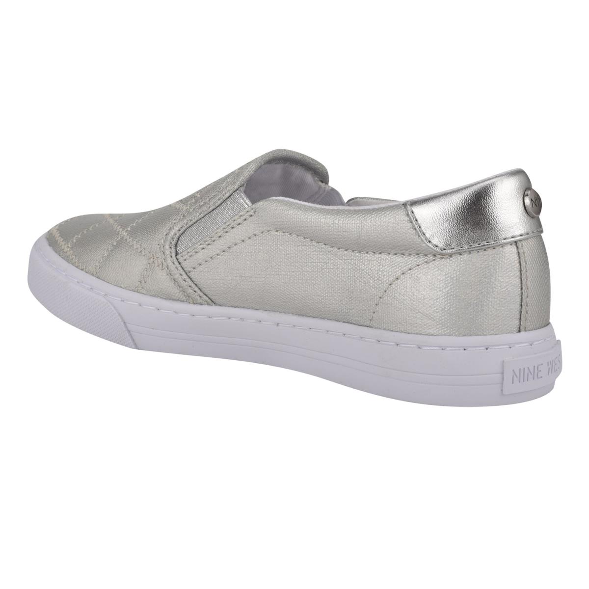 Silver Women's Nine West Lala Slip On Sneakers | QAED35912