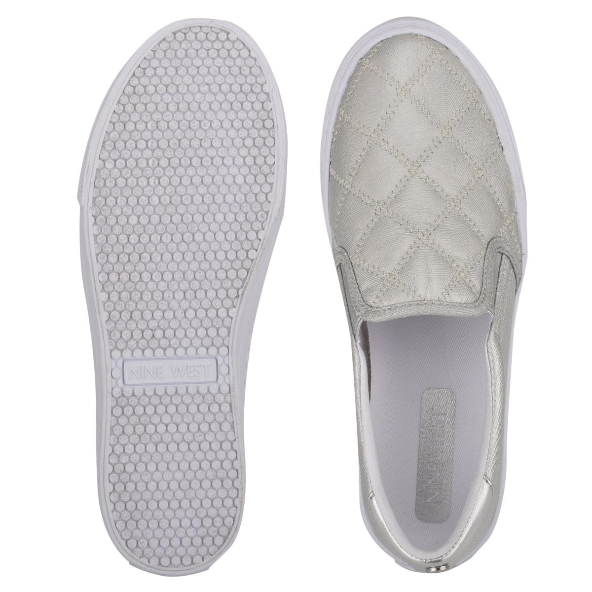 Silver Women's Nine West Lala Slip On Sneakers | QAED35912