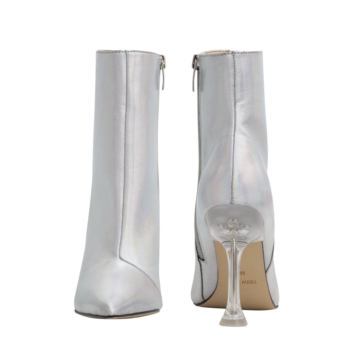 Silver Women's Nine West Tonight Dress Booties | KBPD83059