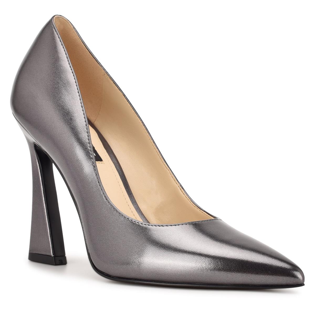 Silver Women's Nine West Trendz Pointy Toe Pumps | PNSY45179