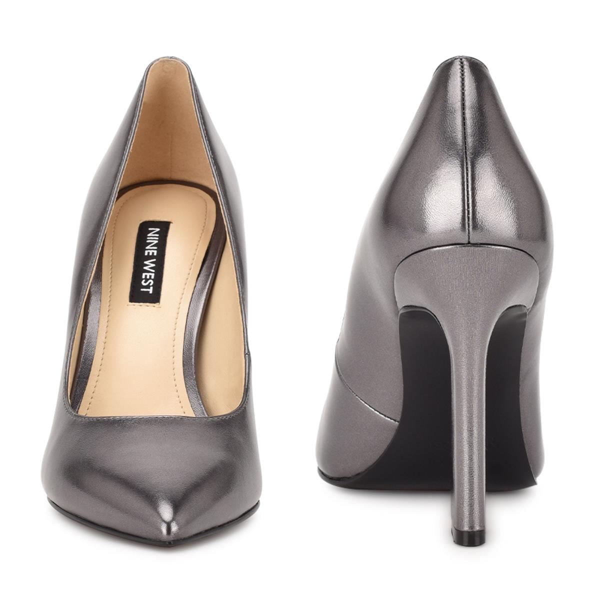 Silver Women's Nine West Trendz Pointy Toe Pumps | PNSY45179