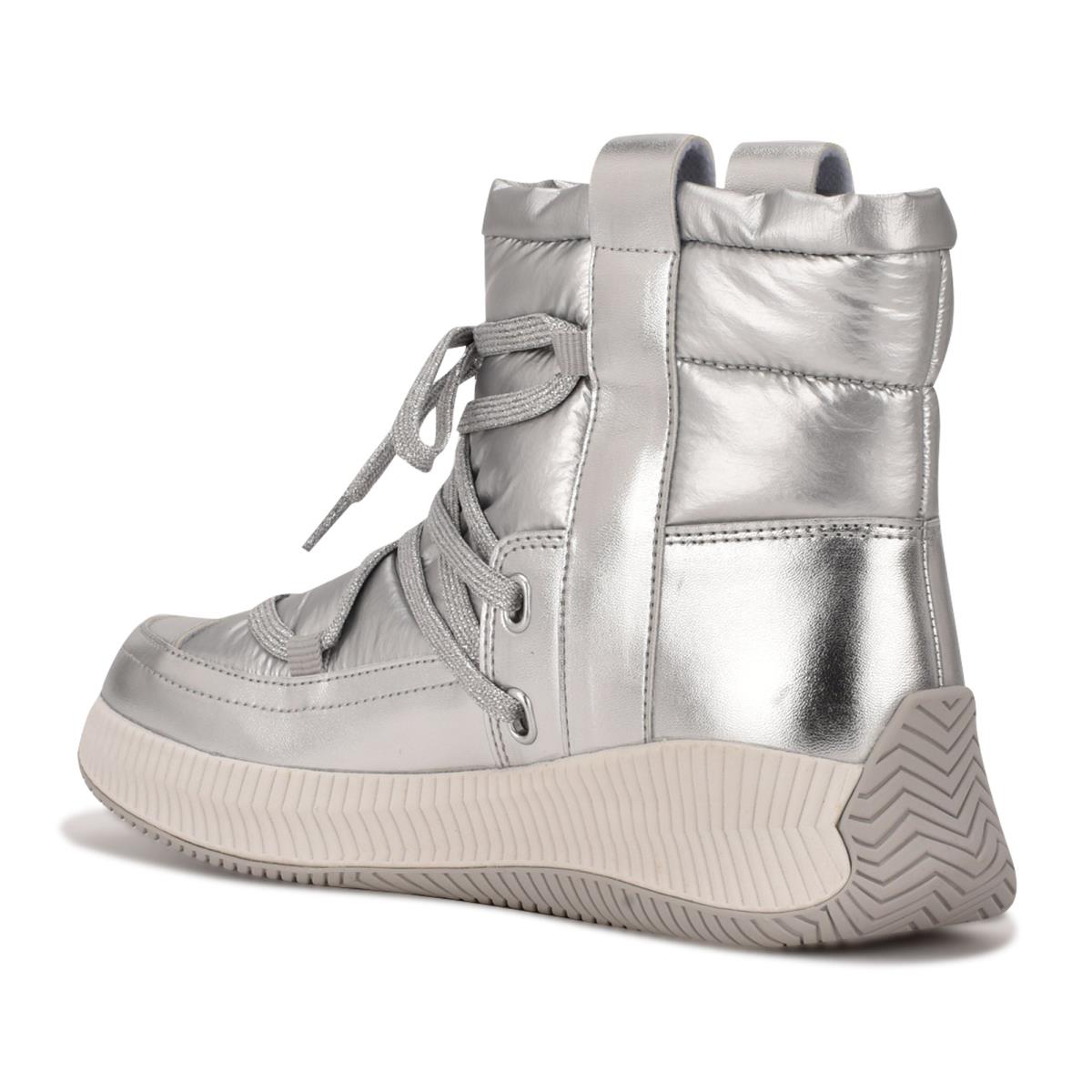 Silver Women's Nine West Tunnel Booties | CIWZ51294