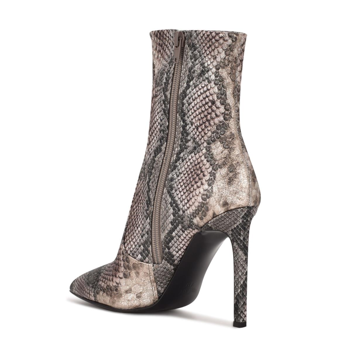 Snake Women's Nine West Teoy Dress Booties | MTGC85742