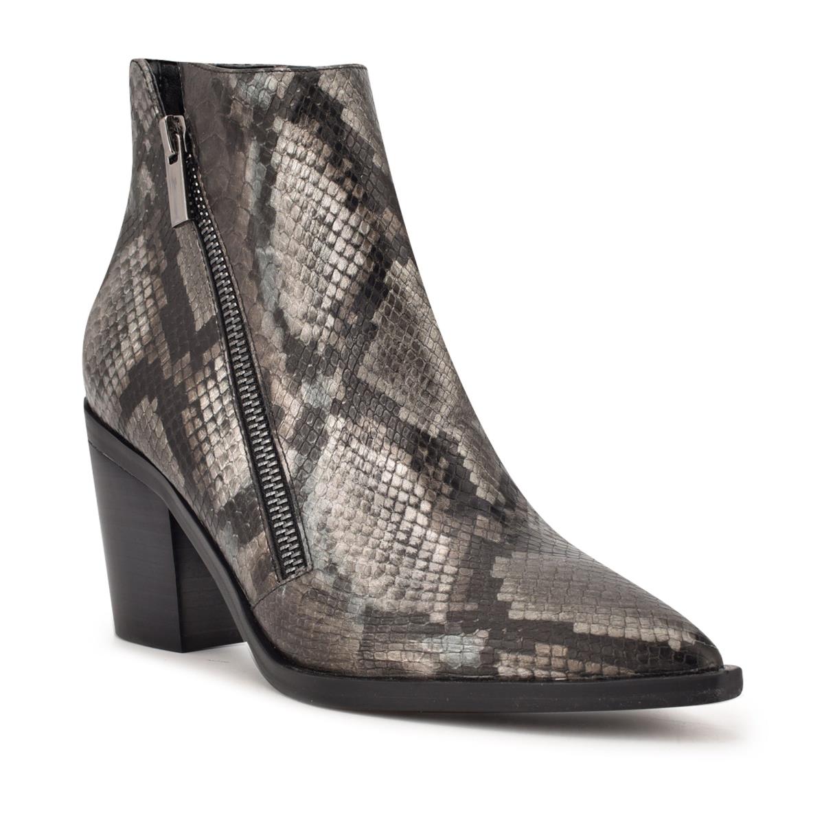 Snake Women's Nine West Wearit Block Heel Booties | VLDX80421