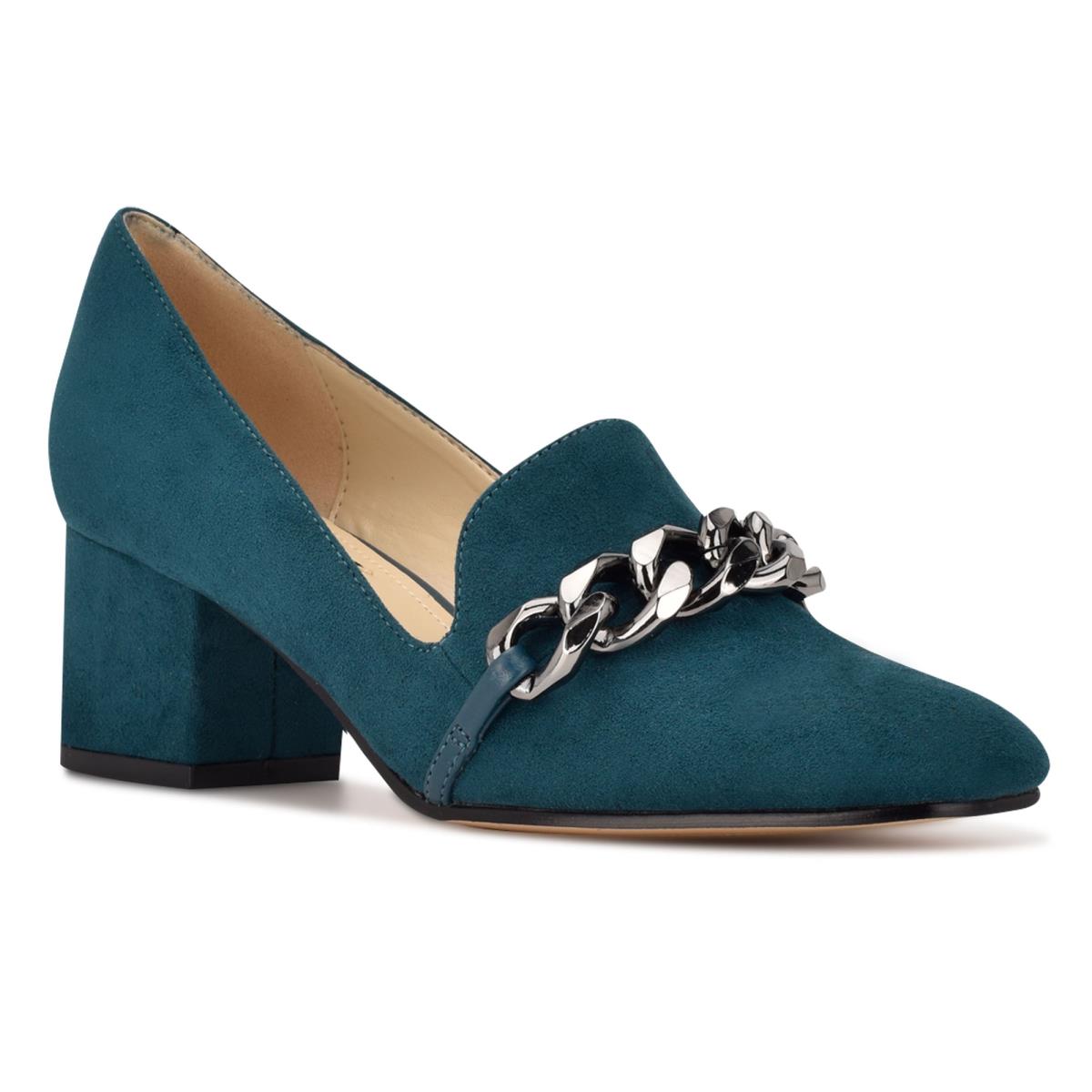 Turquoise / Turquoise Women's Nine West Remal Heeled Loafers | LGSH39418