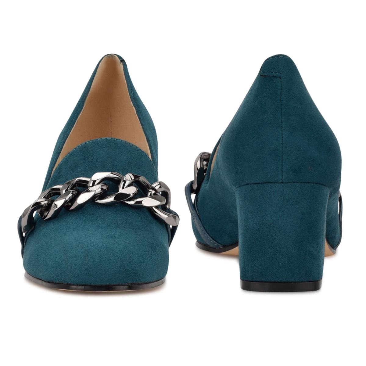 Turquoise / Turquoise Women's Nine West Remal Heeled Loafers | LGSH39418