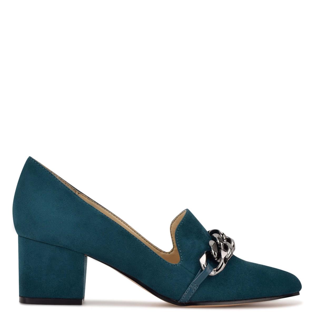 Turquoise / Turquoise Women\'s Nine West Remal Heeled Loafers | LGSH39418