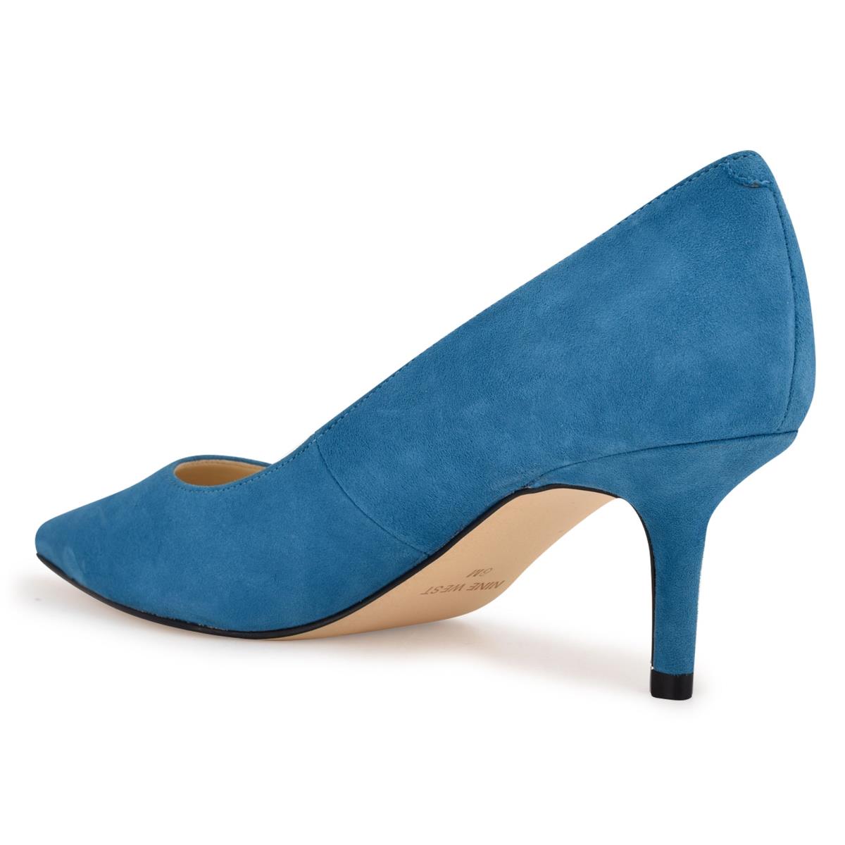 Turquoise Women's Nine West Arlene Pointy Toe Pumps | SXJG35486