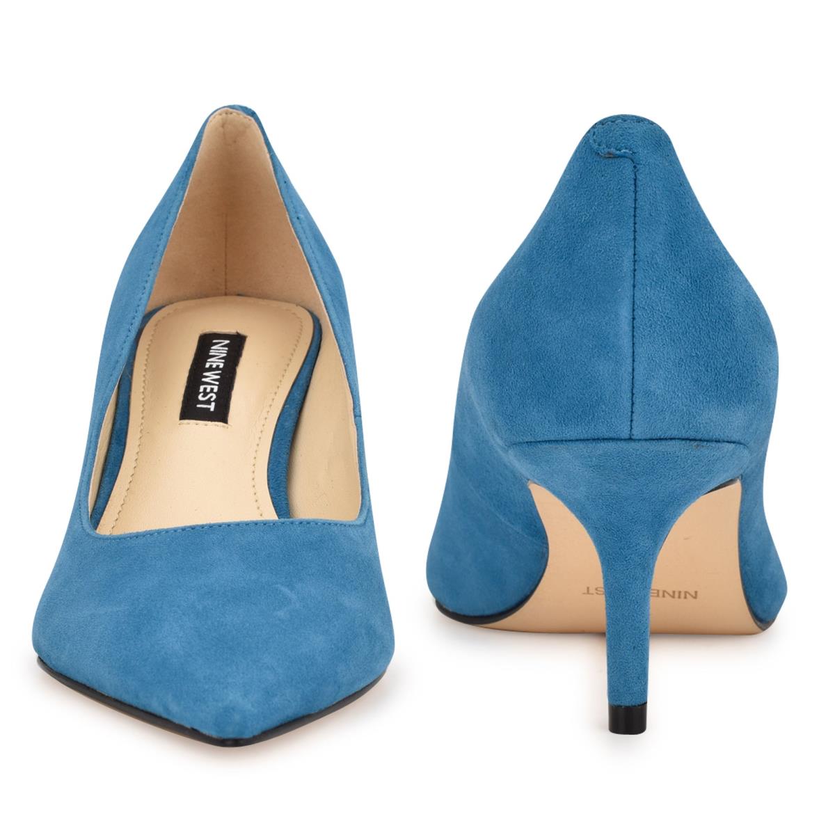 Turquoise Women's Nine West Arlene Pointy Toe Pumps | SXJG35486