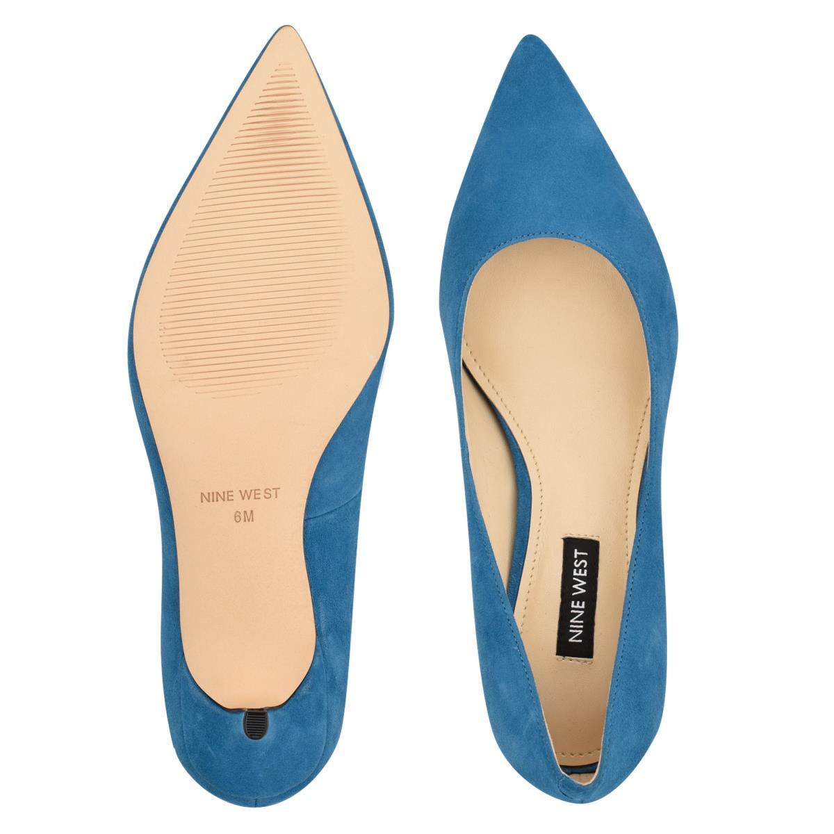 Turquoise Women's Nine West Arlene Pointy Toe Pumps | SXJG35486