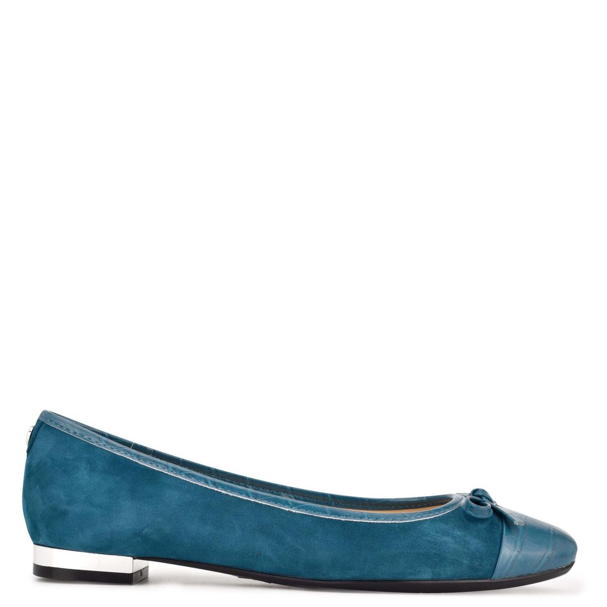 Turquoise Women\'s Nine West Olly 9x9 Ballet Ballet Flats | PCDX45832