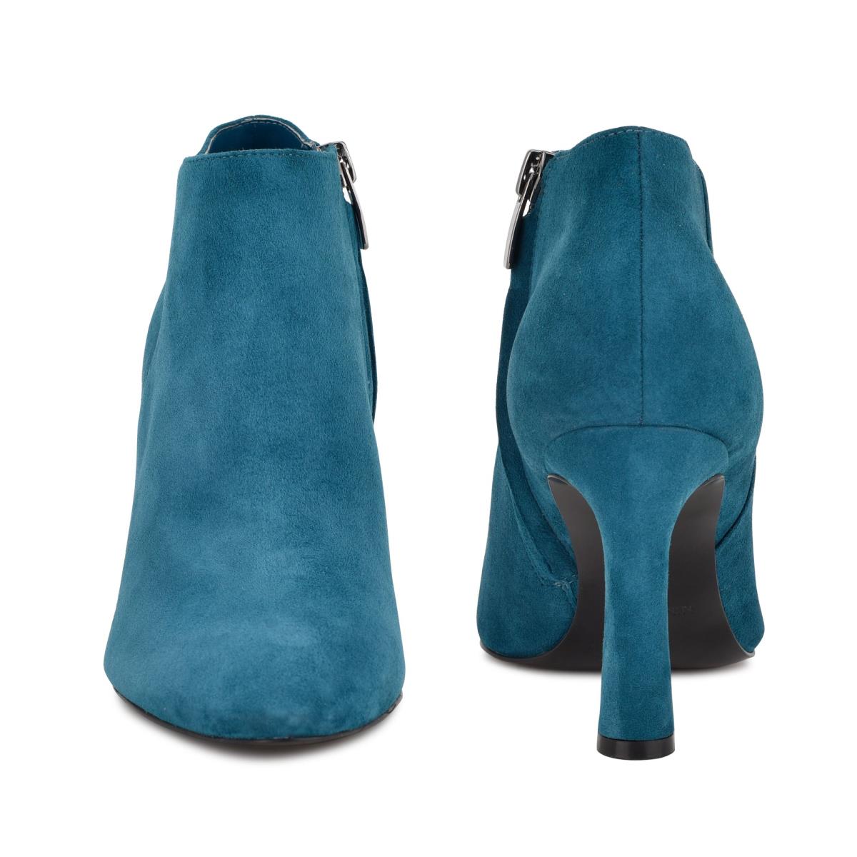 Turquoise Women's Nine West Raze Dress Booties | RMKC68901