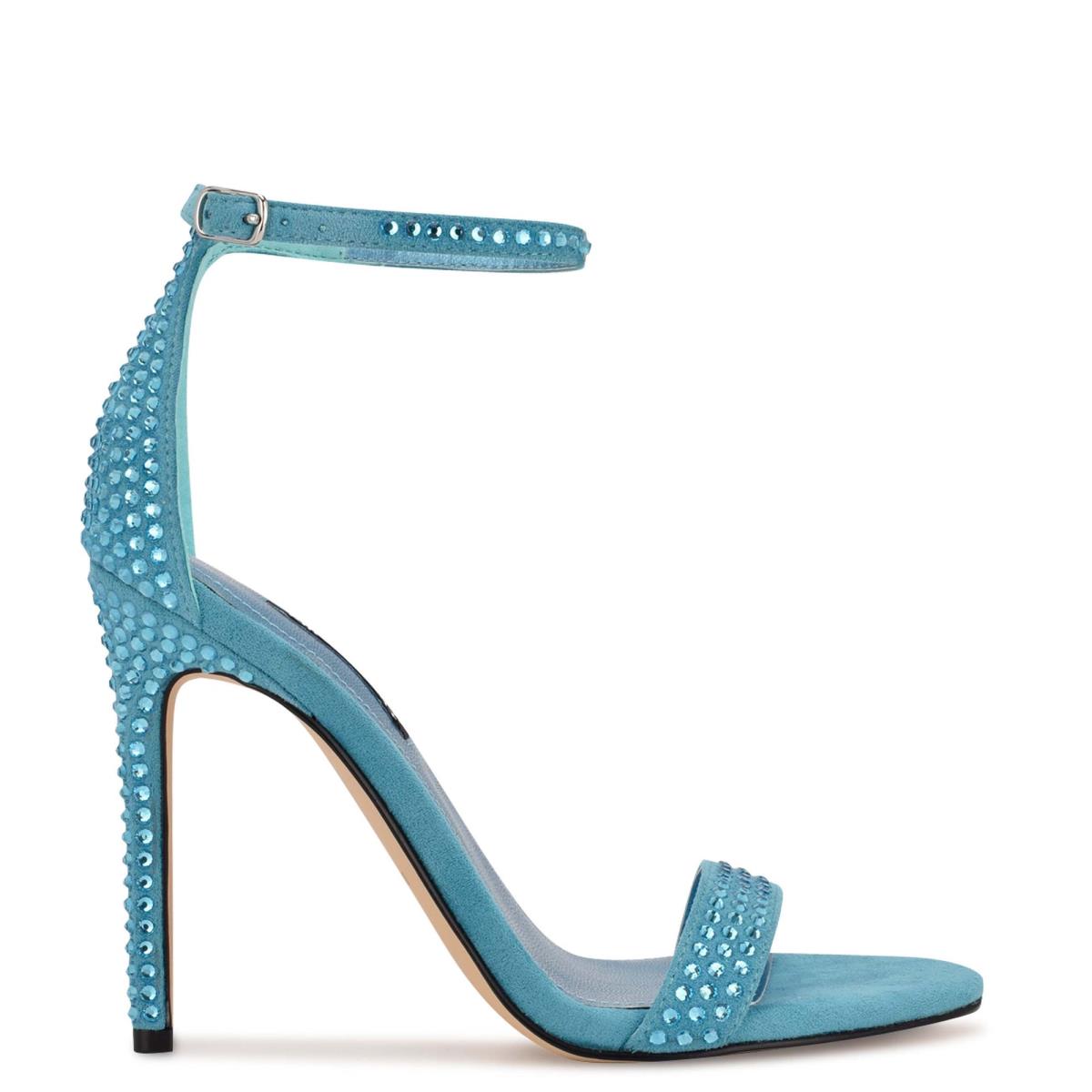 Turquoise Women\'s Nine West Toria Ankle Strap Sandals | KYBT17035