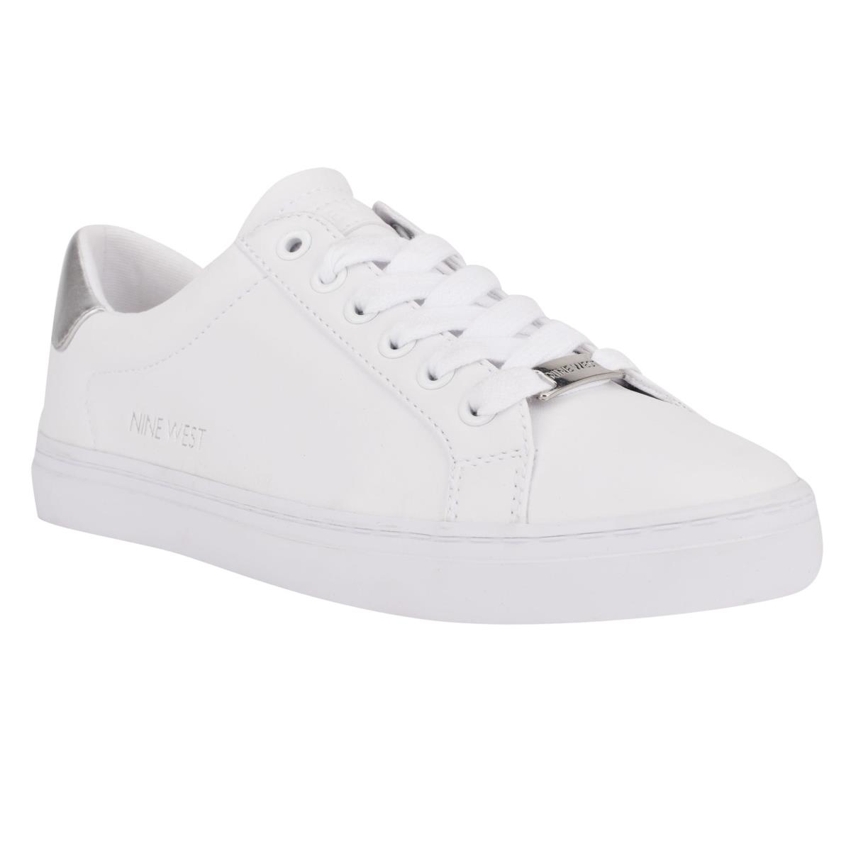 White / Silver Women's Nine West Best Casual Sneakers | IAWP76958