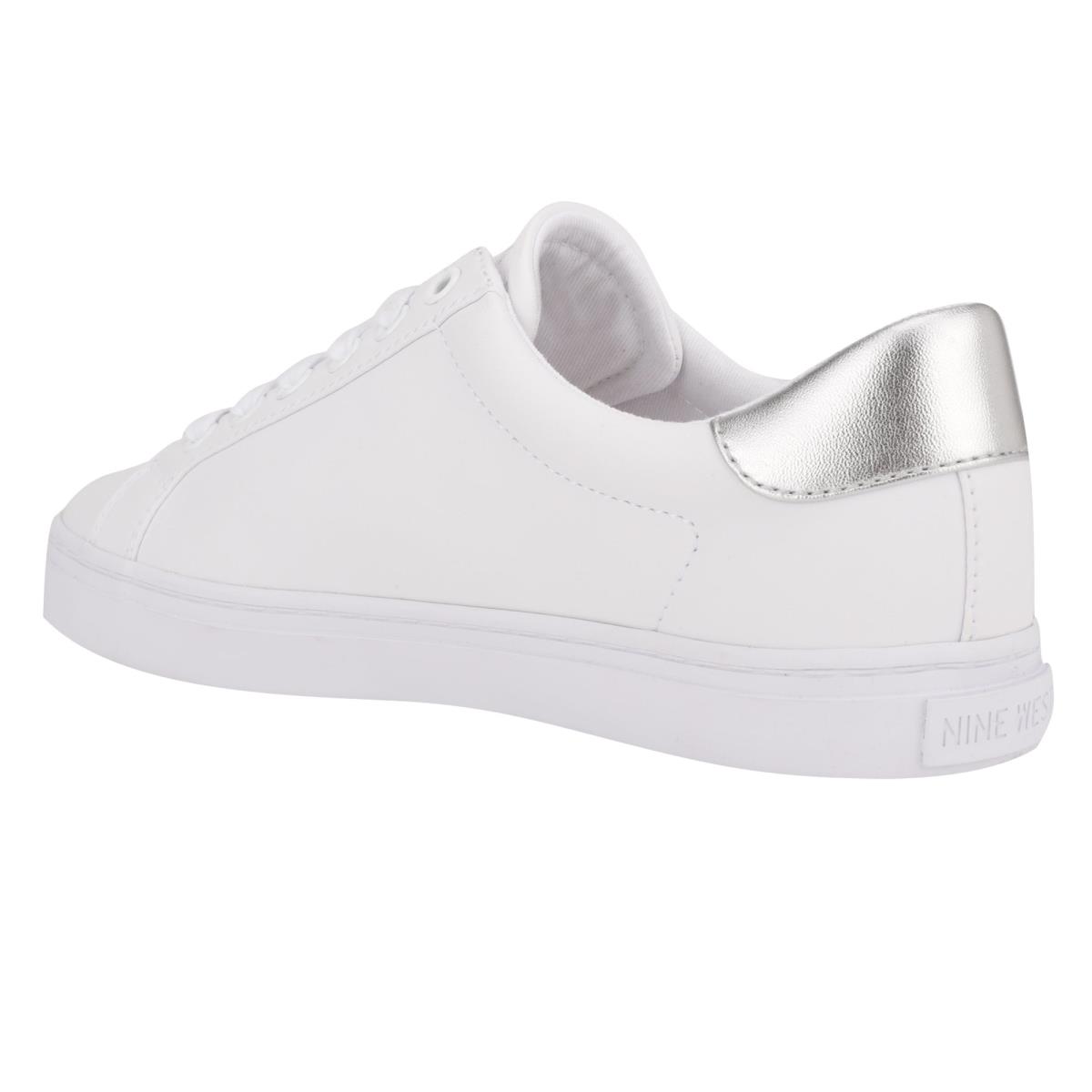 White / Silver Women's Nine West Best Casual Sneakers | IAWP76958