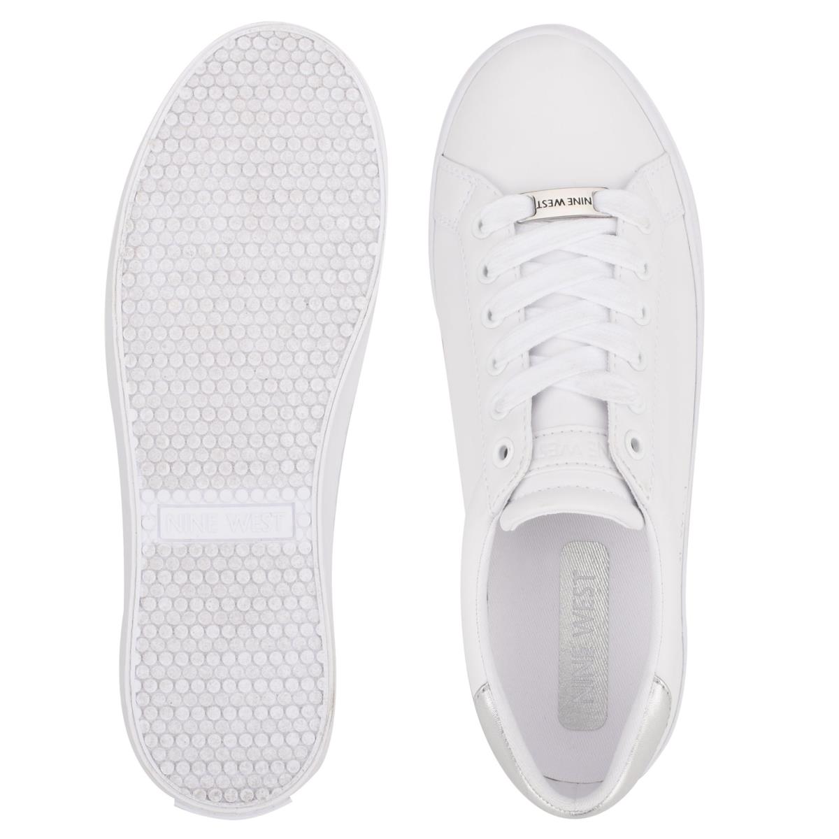 White / Silver Women's Nine West Best Casual Sneakers | IAWP76958