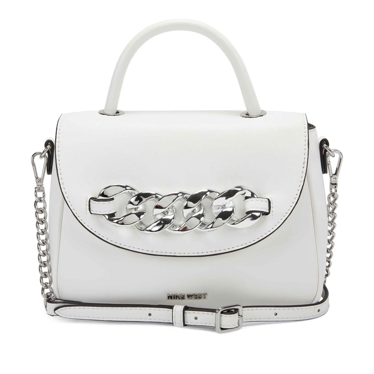 White Women\'s Nine West Addy Mini Top Handle Flap Crossbody Bags | ZOHB03691