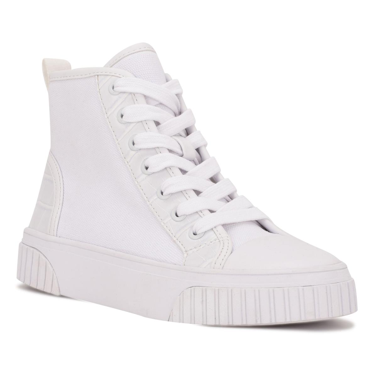 White Women's Nine West Dyiane High Top Sneakers | YIAL42680