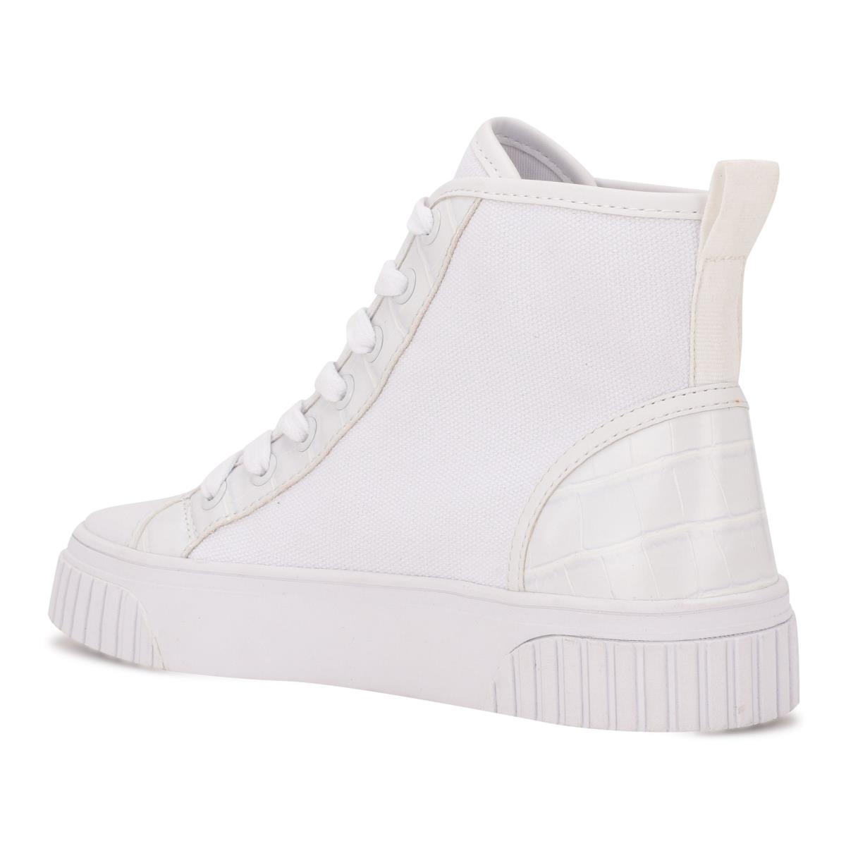 White Women's Nine West Dyiane High Top Sneakers | YIAL42680