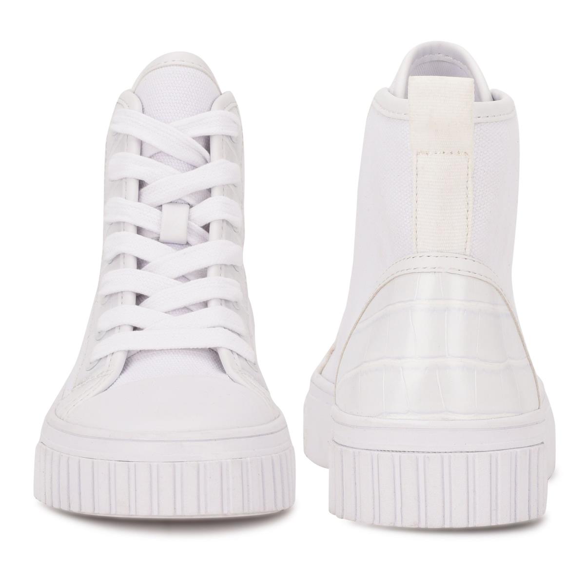 White Women's Nine West Dyiane High Top Sneakers | YIAL42680