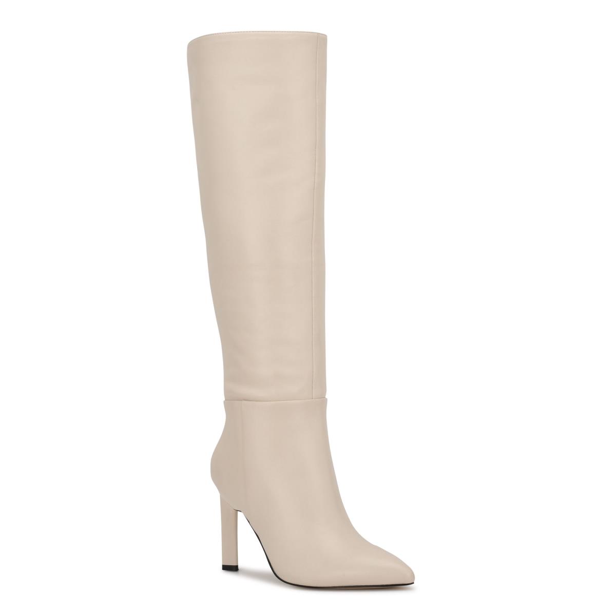 White Women's Nine West Eardy Heeled Boots | PIZW64829