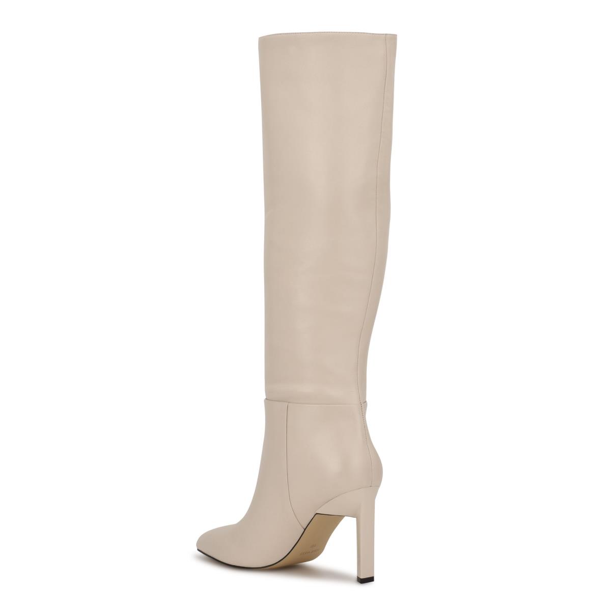 White Women's Nine West Eardy Heeled Boots | PIZW64829