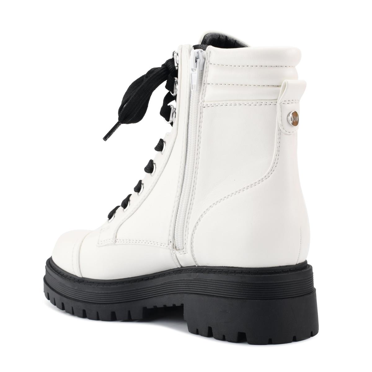 White Women's Nine West Prinze Lug Sole Boots | YZCJ37140