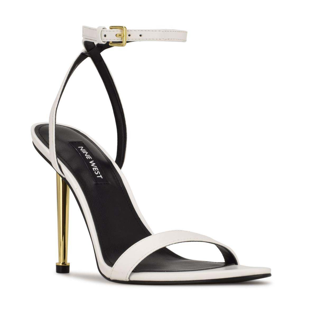 White Women's Nine West Reina Ankle Strap Sandals | OUKN27519