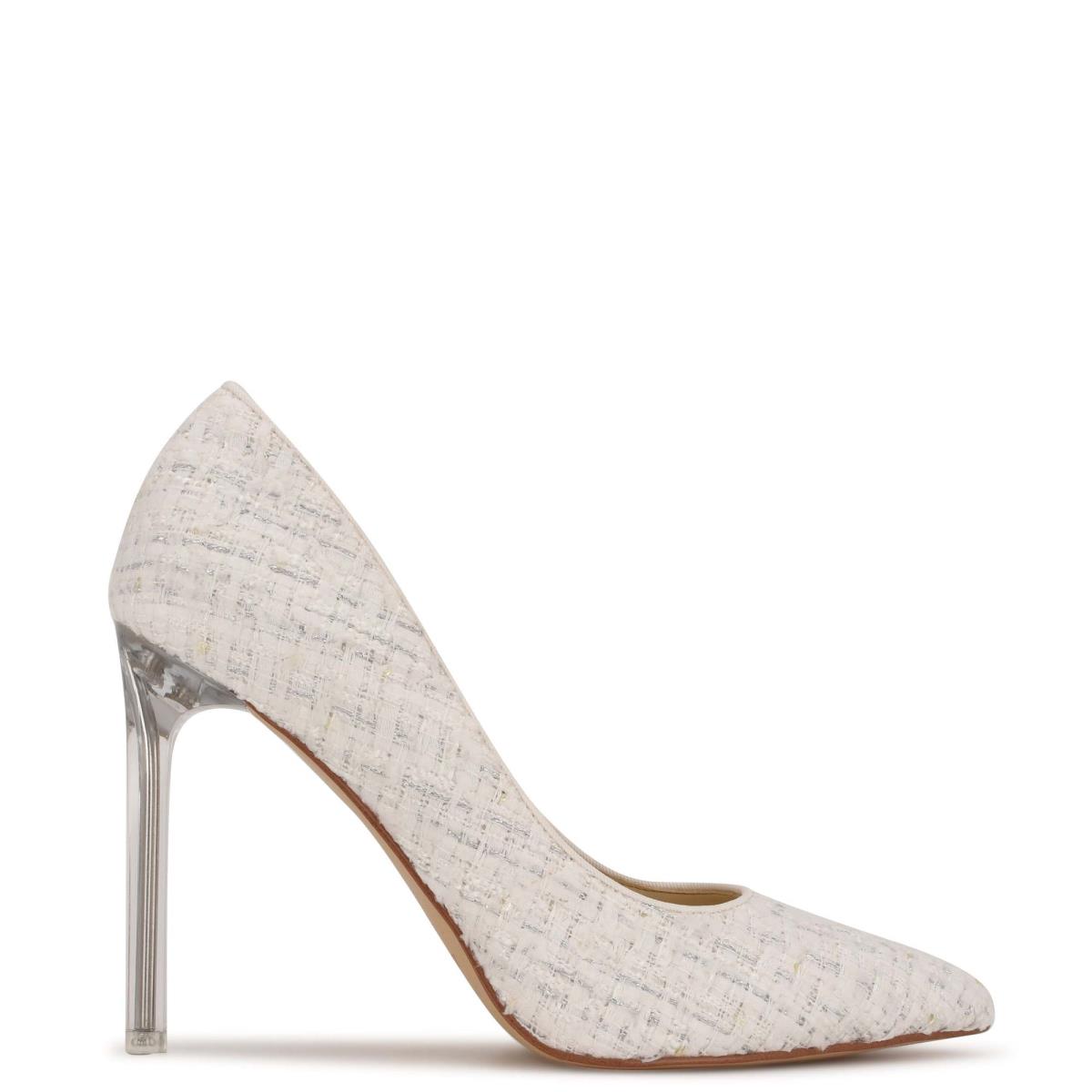 White Women\'s Nine West Tatiana Pointy Toe Pumps | RQBO53618