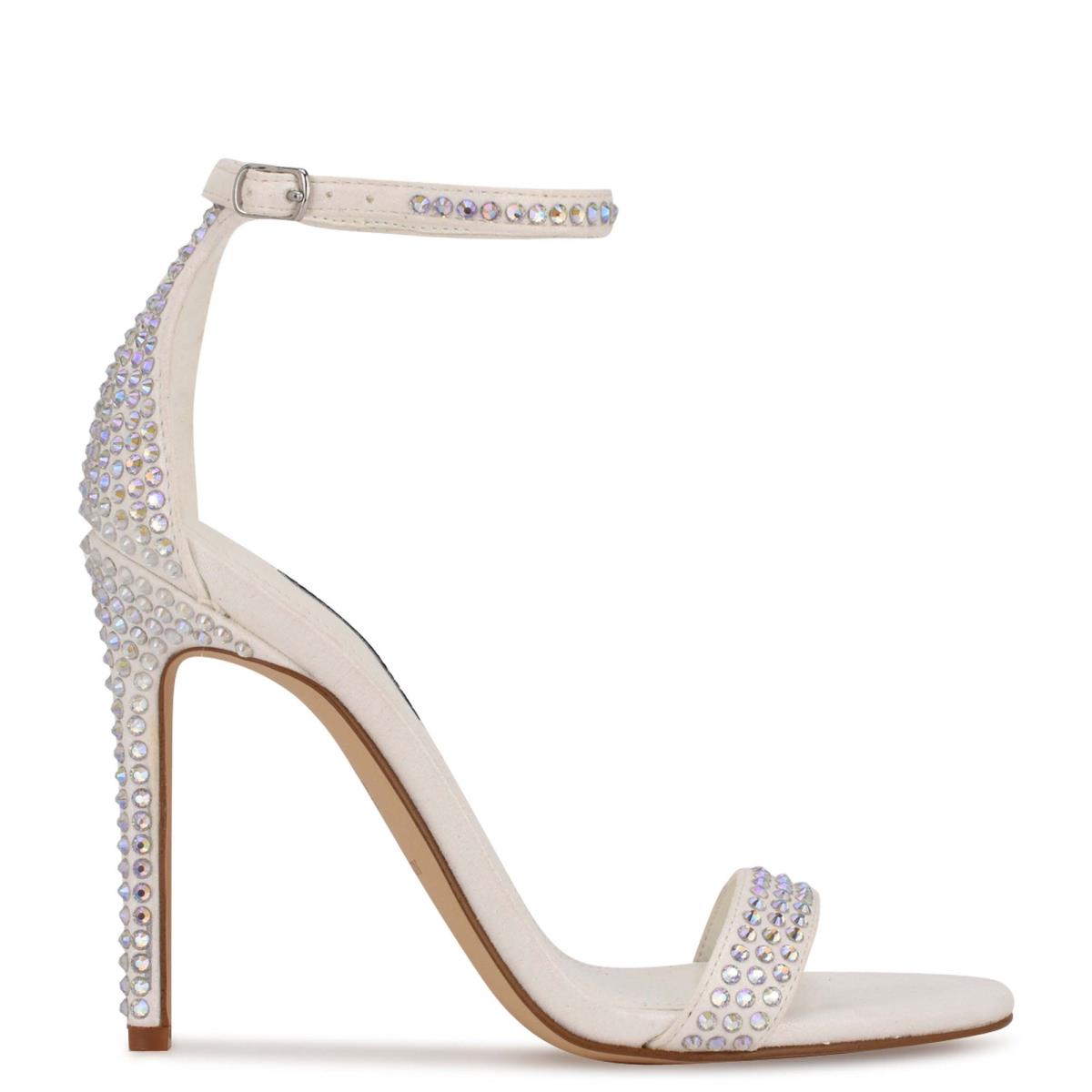 White Women\'s Nine West Toria Ankle Strap Sandals | UXFW28715