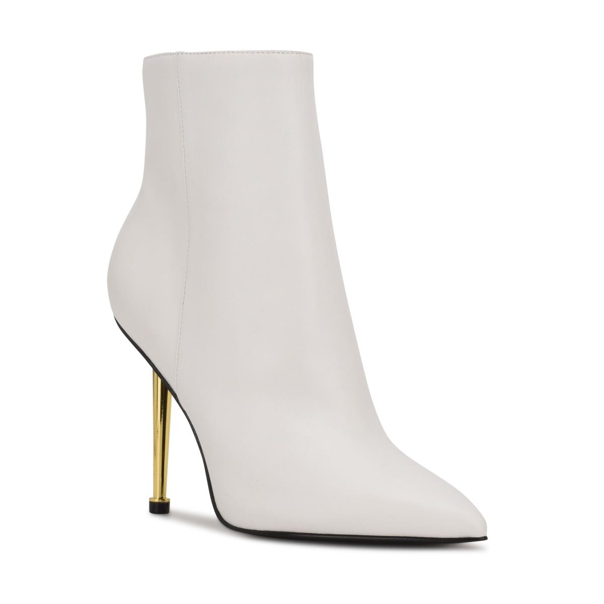 White Women's Nine West Tryin Dress Booties | KANY28465