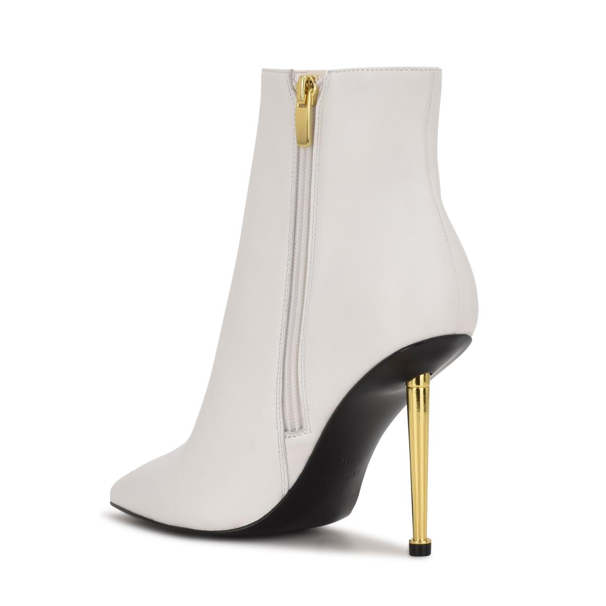 White Women's Nine West Tryin Dress Booties | KANY28465